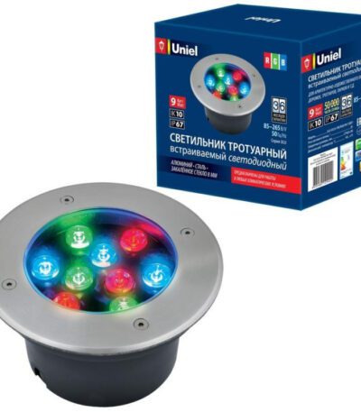 Ландшафтный светодиодный светильник (UL-00006824) Uniel ULU-B12A-9W/RGB IP67 Grey