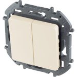 Выключатель двухклавишный Legrand Inspiria 673621