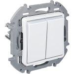Переключатель двухклавишный Legrand Inspiria 673665