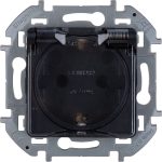 Розетка с/з со шторками с защитной крышкой Legrand Inspiria 673743