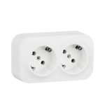 Розеточный блок двойной с/з Legrand Quteo 782233