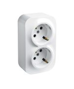 Розеточный блок двойной с/з со шторками Legrand Quteo 782237