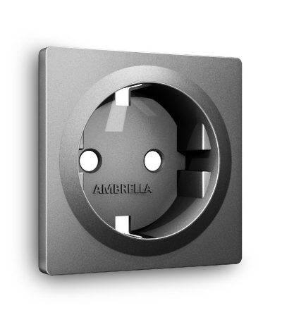 Лицевая панель для розетки с/з Ambrella Volt Alfa AP6560