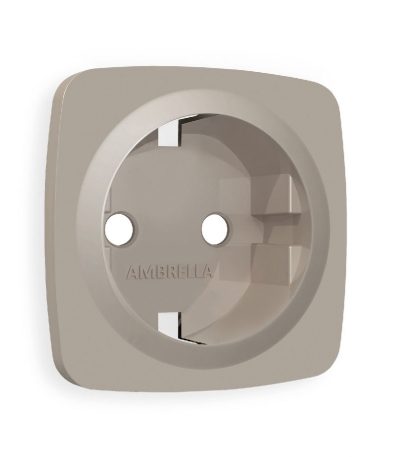 Лицевая панель для розетки с/з Ambrella Volt Omega OP3660