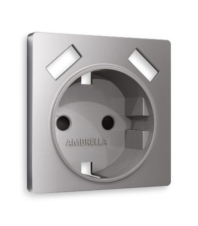 Лицевая панель для розетки с/з со шторками 2USB A+A Ambrella Volt Alfa AP5090