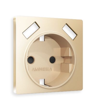 Лицевая панель для розетки с/з со шторками 2USB A+A Ambrella Volt Alfa AP6090