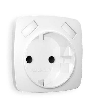 Лицевая панель для розетки с/з со шторками 2USB A+A Ambrella Volt Omega OP1290