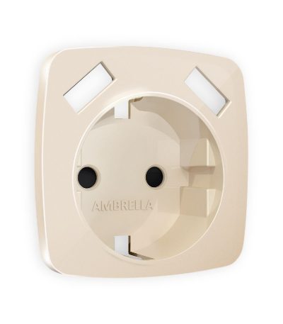 Лицевая панель для розетки с/з со шторками 2USB A+A Ambrella Volt Omega OP3090