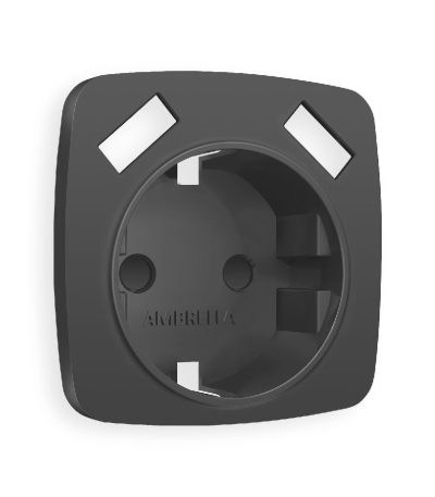 Лицевая панель для розетки с/з со шторками 2USB A+A Ambrella Volt Omega OP9090