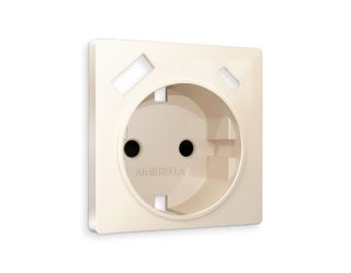 Лицевая панель для розетки с/з со шторками 2USB A+C Ambrella Volt Alfa AP3100
