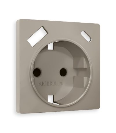 Лицевая панель для розетки с/з со шторками 2USB A+C Ambrella Volt Alfa AP3700