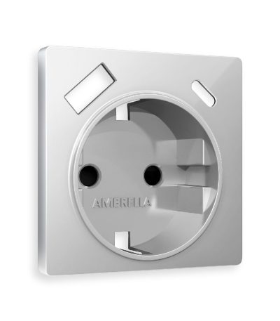 Лицевая панель для розетки с/з со шторками 2USB A+C Ambrella Volt Alfa AP4100