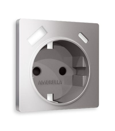 Лицевая панель для розетки с/з со шторками 2USB A+C Ambrella Volt Alfa AP5100
