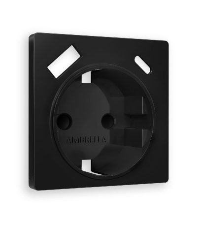 Лицевая панель для розетки с/з со шторками 2USB A+C Ambrella Volt Alfa AP8100