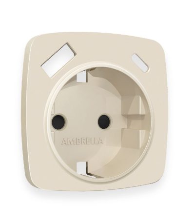 Лицевая панель для розетки с/з со шторками 2USB A+C Ambrella Volt Omega OP3300