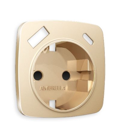 Лицевая панель для розетки с/з со шторками 2USB A+C Ambrella Volt Omega OP6100