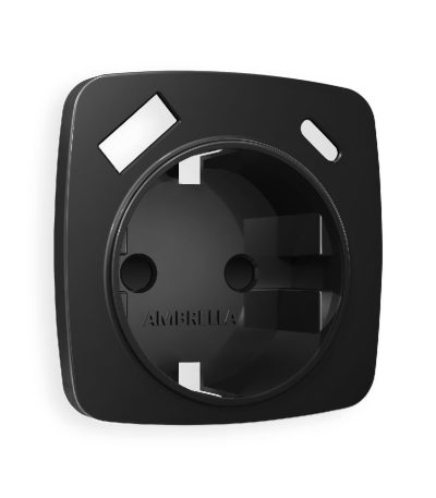 Лицевая панель для розетки с/з со шторками 2USB A+C Ambrella Volt Omega OP8100