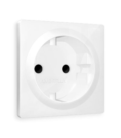 Лицевая панель для розетки с/з со шторками Ambrella Volt Alfa AP1070