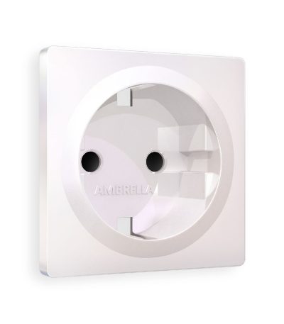 Лицевая панель для розетки с/з со шторками Ambrella Volt Alfa AP2070