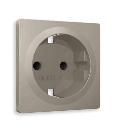 Лицевая панель для розетки с/з со шторками Ambrella Volt Alfa AP3670
