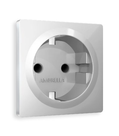Лицевая панель для розетки с/з со шторками Ambrella Volt Alfa AP4070