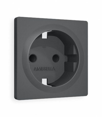 Лицевая панель для розетки с/з со шторками Ambrella Volt Alfa AP9070