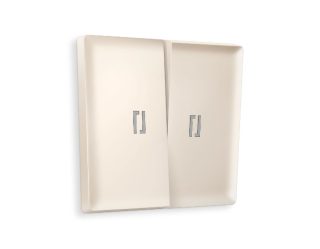 Лицевая панель для выключателя двухклавишного с подсветкой Ambrella Volt Alfa AP3240