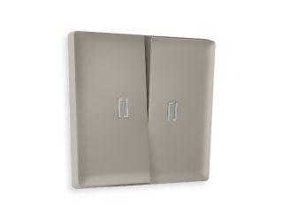 Лицевая панель для выключателя двухклавишного с подсветкой Ambrella Volt Alfa AP3640