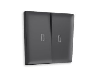 Лицевая панель для выключателя двухклавишного с подсветкой Ambrella Volt Alfa AP9040