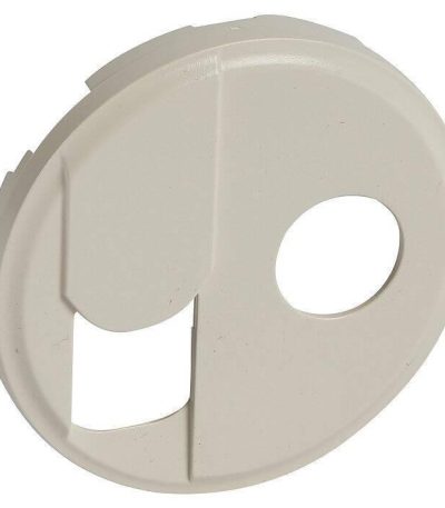 Лицевая панель Legrand Celiane розетки RJ45+ТV тип F слоновая кость 066234