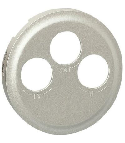Лицевая панель Legrand Celiane розетки телевизионной TV/FM/SAT титановая 068585