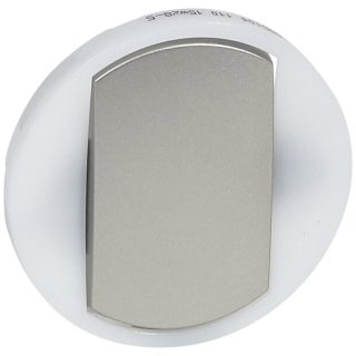 Лицевая панель Legrand Celiane выключателя одноклавишного с контурной подсветкой титановая 065104