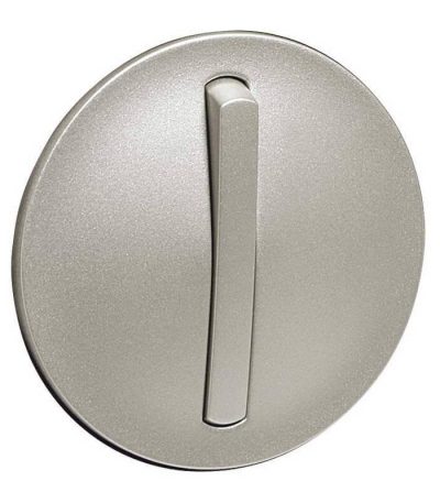 Лицевая панель Legrand Celiane выключателя одноклавишного с контурной подсветкой титановая 065103