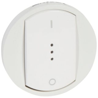 Лицевая панель Legrand Celiane выключателя одноклавишного с подсветкой белая 068023