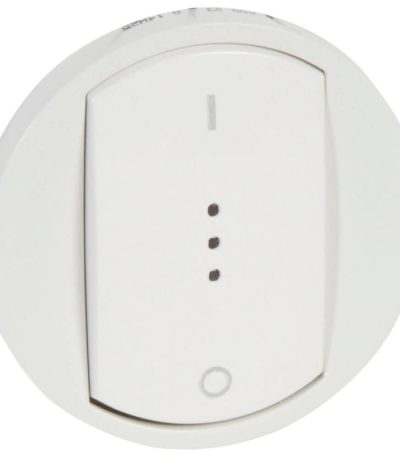 Лицевая панель Legrand Celiane выключателя одноклавишного с подсветкой белая 068023