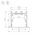 Профиль Arlight LINIA49-F-М-2500 BLACK 055395