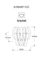 Настенный светильник Arte Lamp Ella A1054AP-1CC