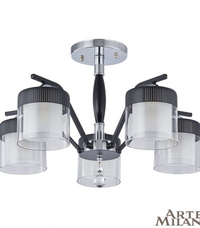 Люстра на штанге Arte Milano Napoli 332646/5 CR+BK