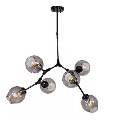 Люстра на штанге DeLight Collection Bubble 7058/6 black/smoky