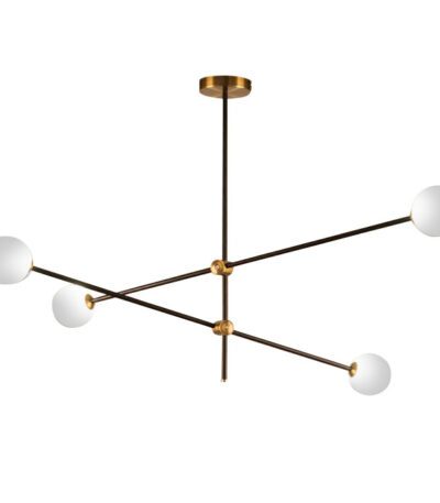 Люстра на штанге Delight Collection Bistro Globe 9389P/4 black/gold