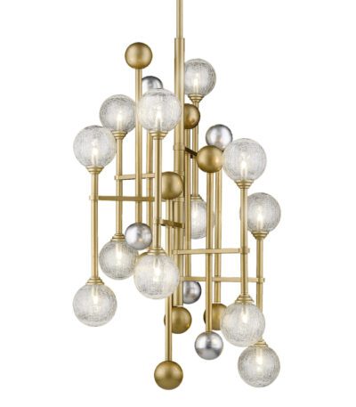 Люстра на штанге Delight Collection Fluxus P68084-12 gold