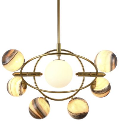 Люстра на штанге Delight Collection Planet KG1122P-7B brass
