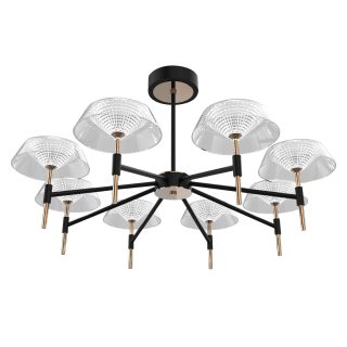 Люстра на штанге DeLight Collection MD21001018-8A black/gold