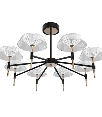 Люстра на штанге DeLight Collection MD21001018-8A black/gold