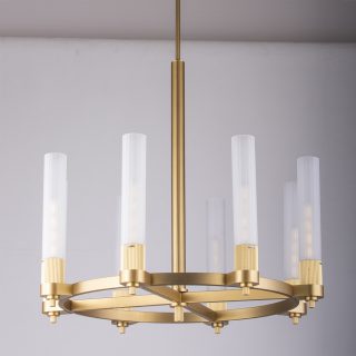 Люстра на штанге DeLight Collection MD2314-8A antique brass