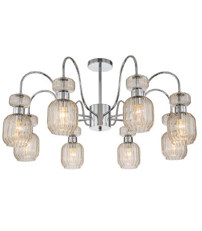 Люстра на штанге Escada Gloss 1141/8PL Chrome/Beige