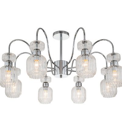 Люстра на штанге Escada Gloss 1141/8PL Chrome/Clear