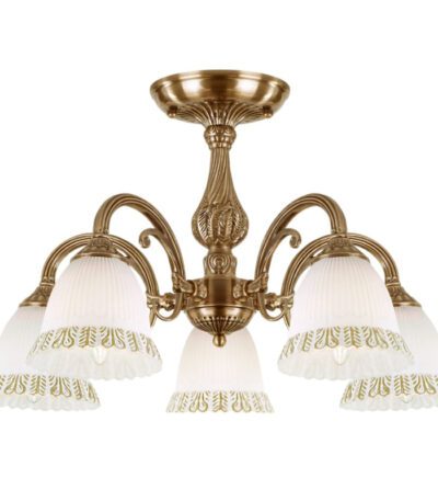 Люстра на штанге Eurosvet 60107/5 античная бронза