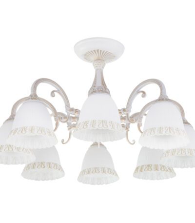 Люстра на штанге Eurosvet 60107/8 белый с золотом