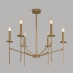 Люстра на штанге Eurosvet Anders 60142/6 латунь Smart a061930